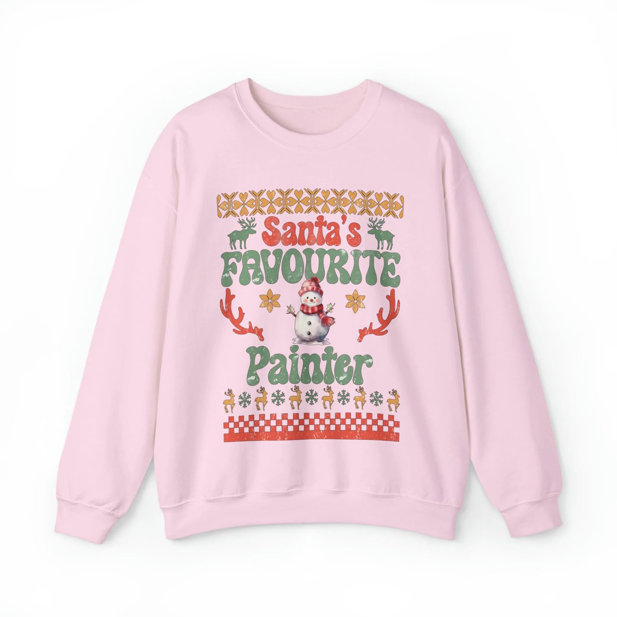 Santa's Fav Profession Painter Ugly Christmas Sweatshirt