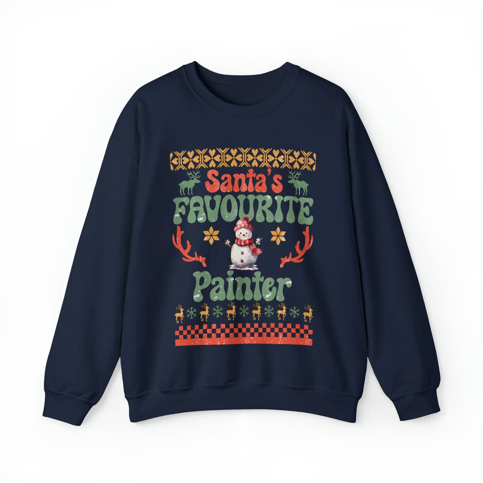Santa's Fav Profession Painter Ugly Christmas Sweatshirt