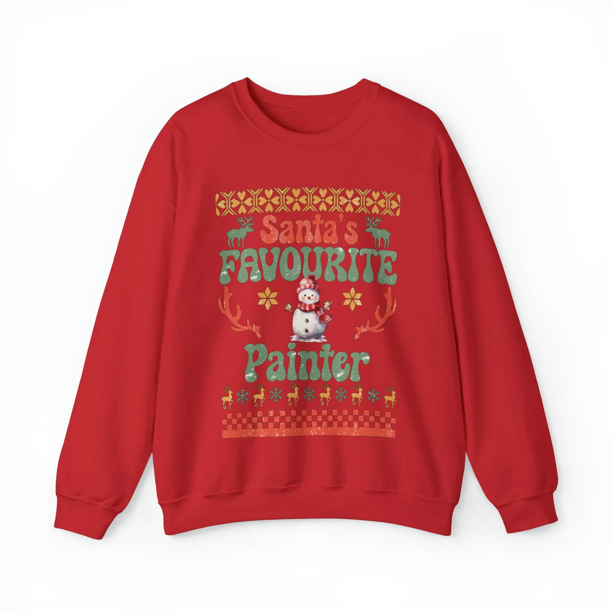 Santa's Fav Profession Painter Ugly Christmas Sweatshirt