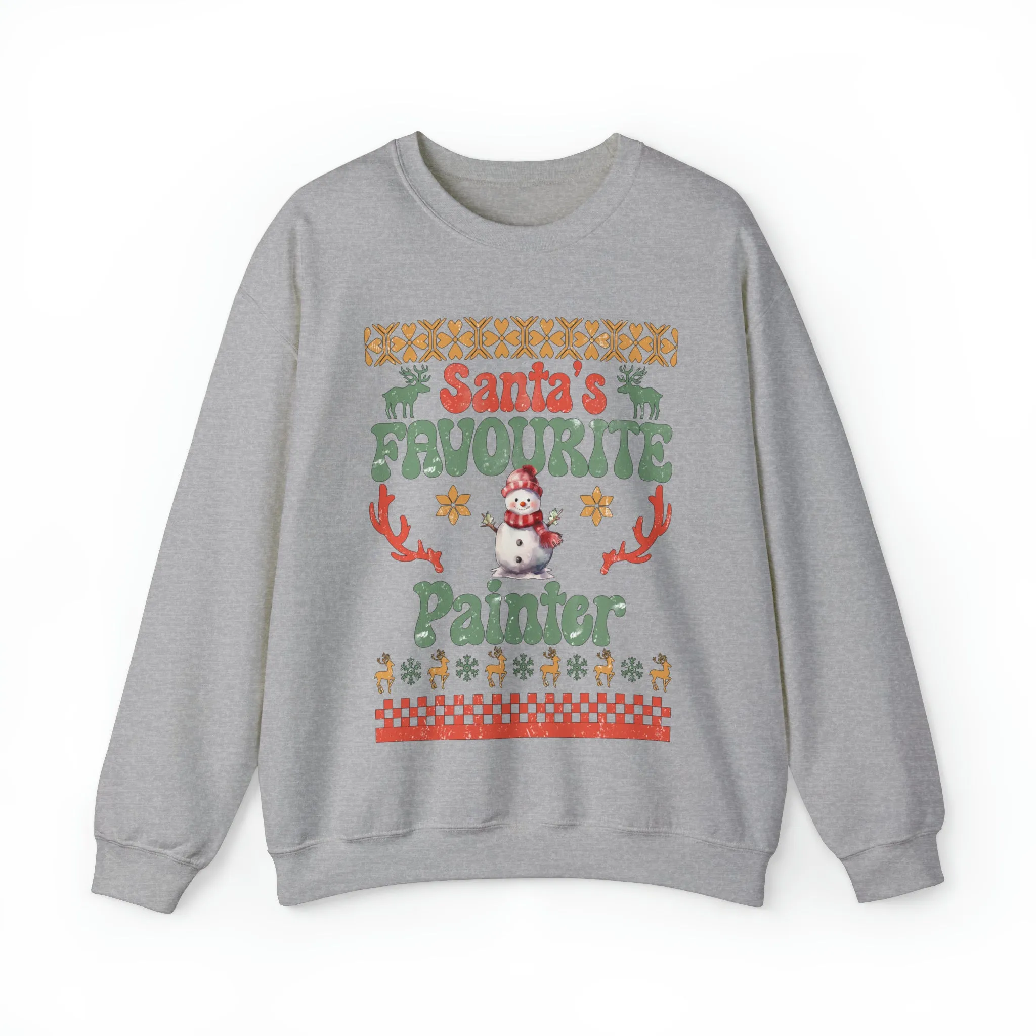 Santa's Fav Profession Painter Ugly Christmas Sweatshirt