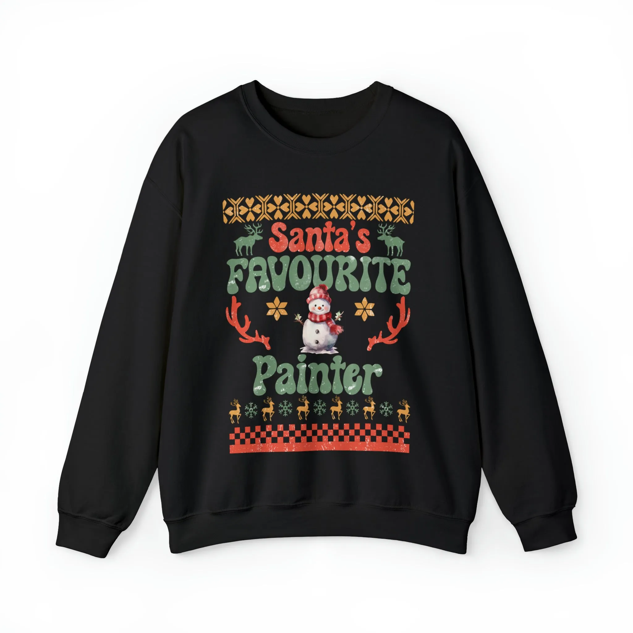 Santa's Fav Profession Painter Ugly Christmas Sweatshirt