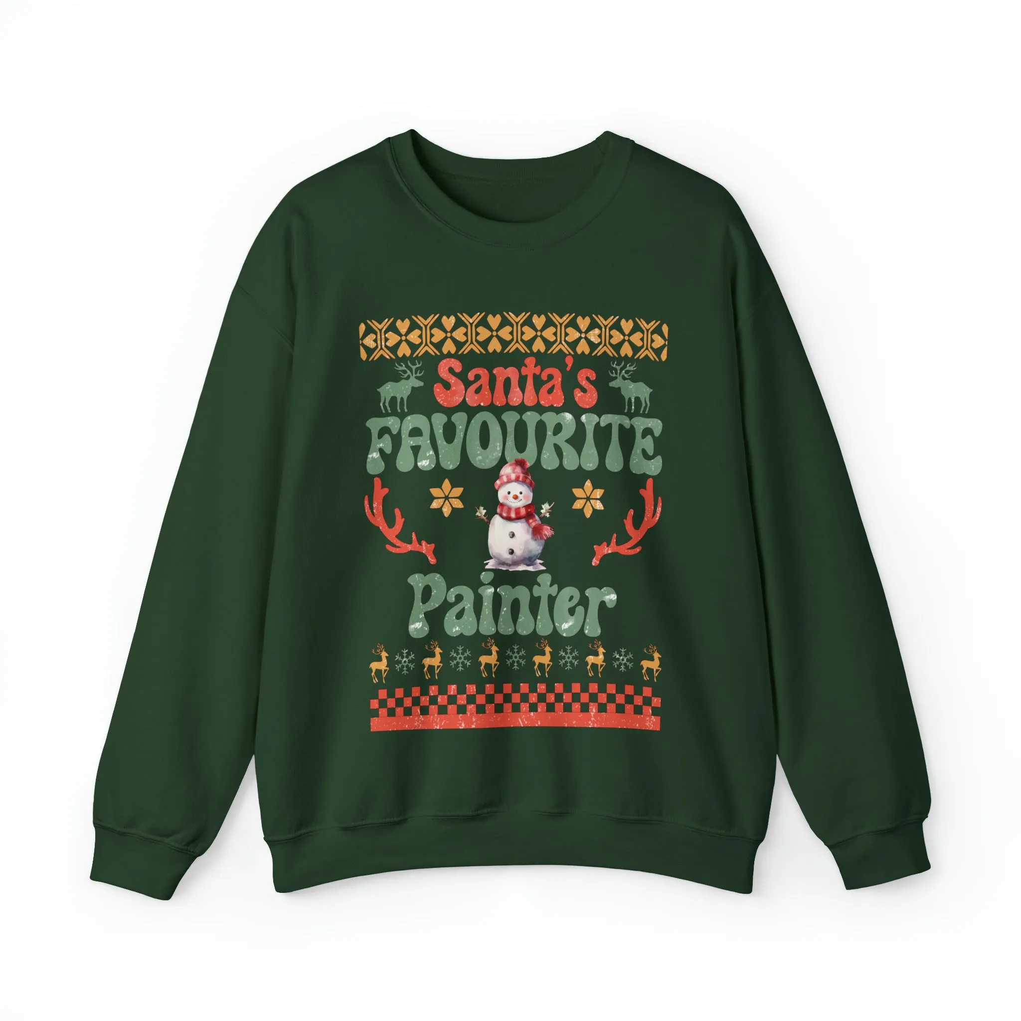 Santa's Fav Profession Painter Ugly Christmas Sweatshirt