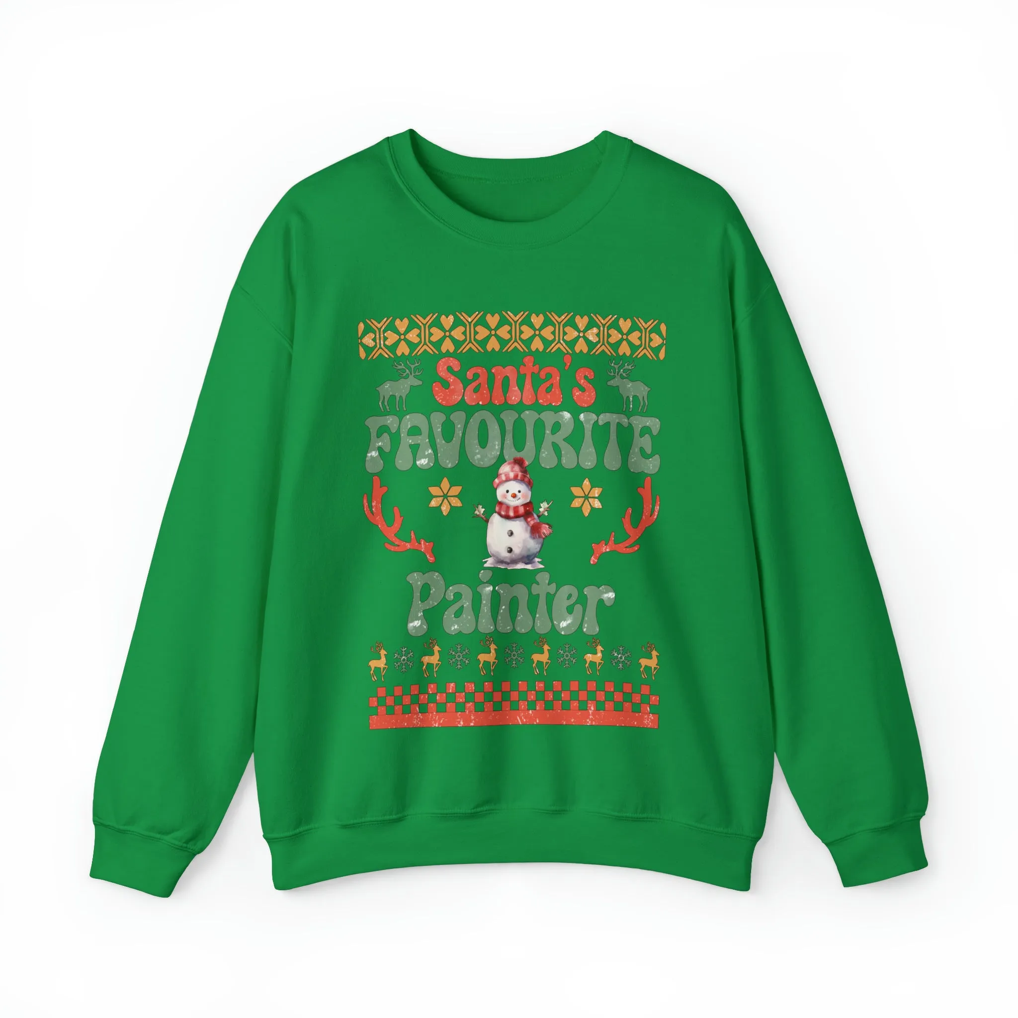 Santa's Fav Profession Painter Ugly Christmas Sweatshirt