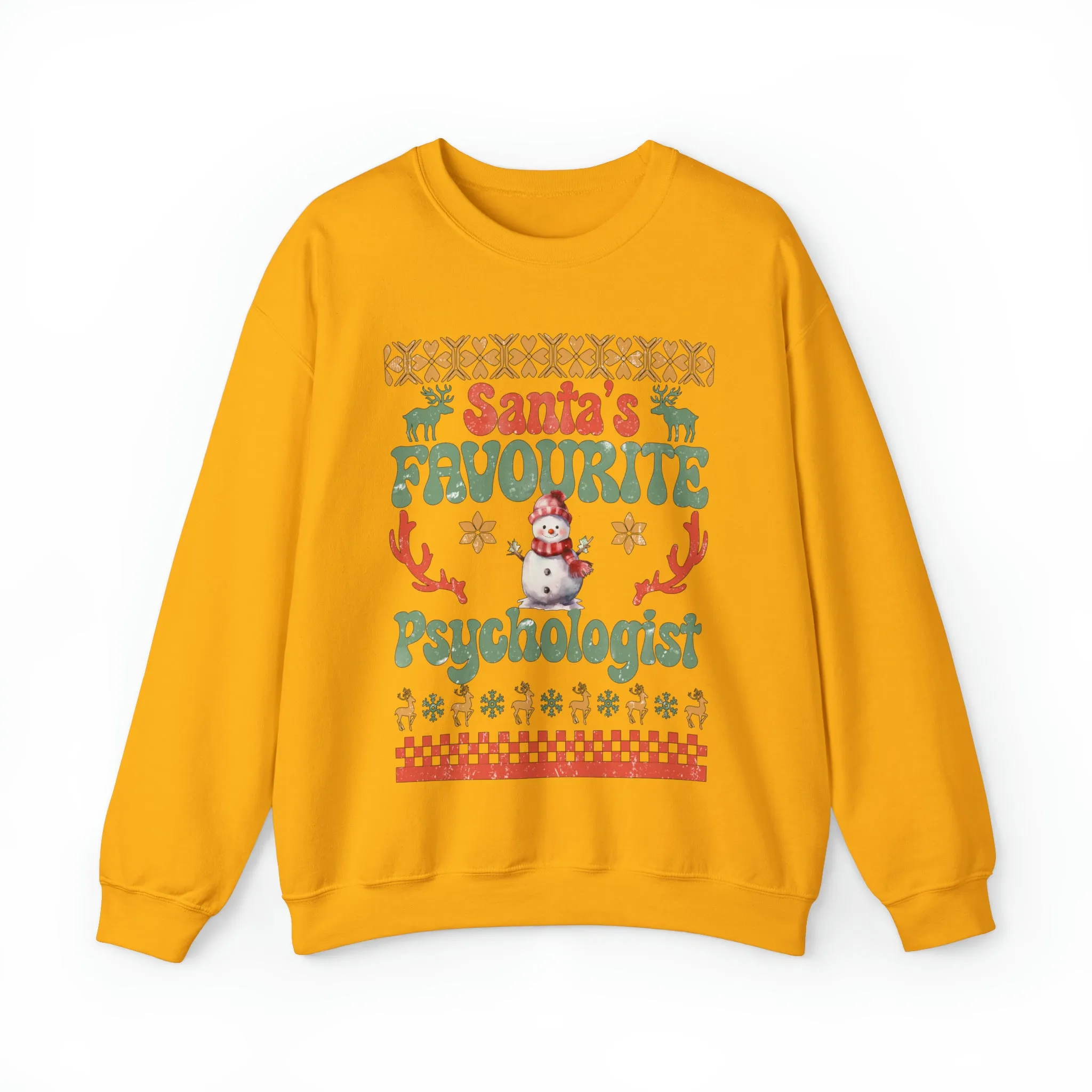 Santa's Fav Profession Psychologist Ugly Christmas Sweatshirt
