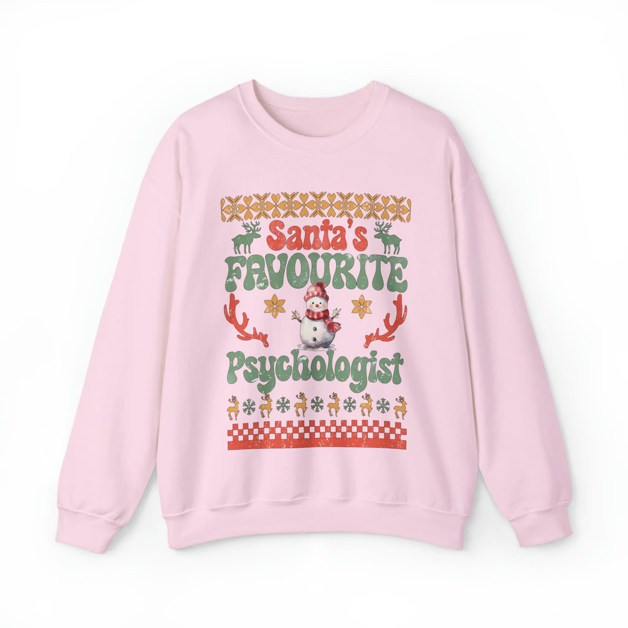 Santa's Fav Profession Psychologist Ugly Christmas Sweatshirt