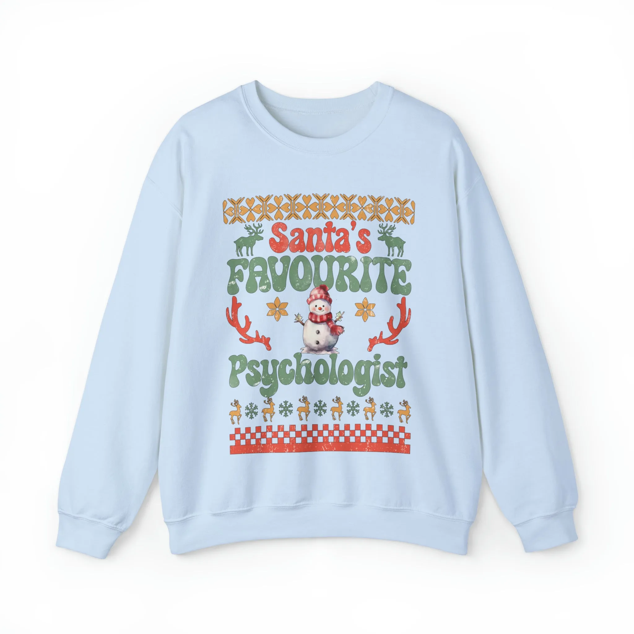 Santa's Fav Profession Psychologist Ugly Christmas Sweatshirt