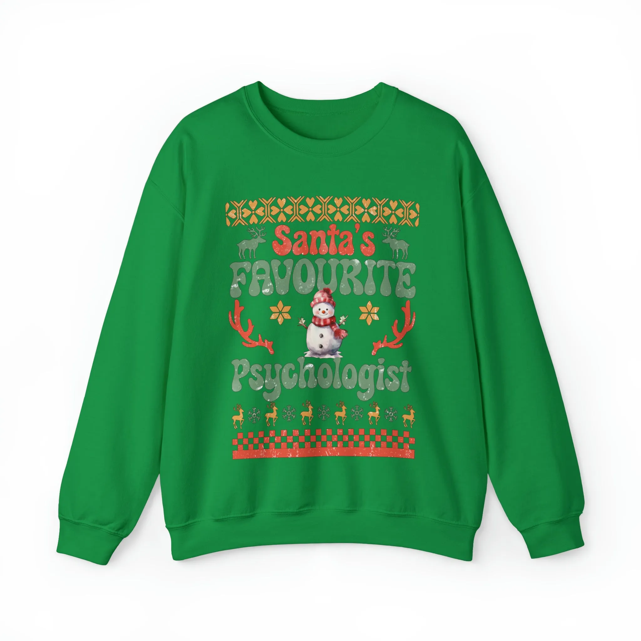 Santa's Fav Profession Psychologist Ugly Christmas Sweatshirt