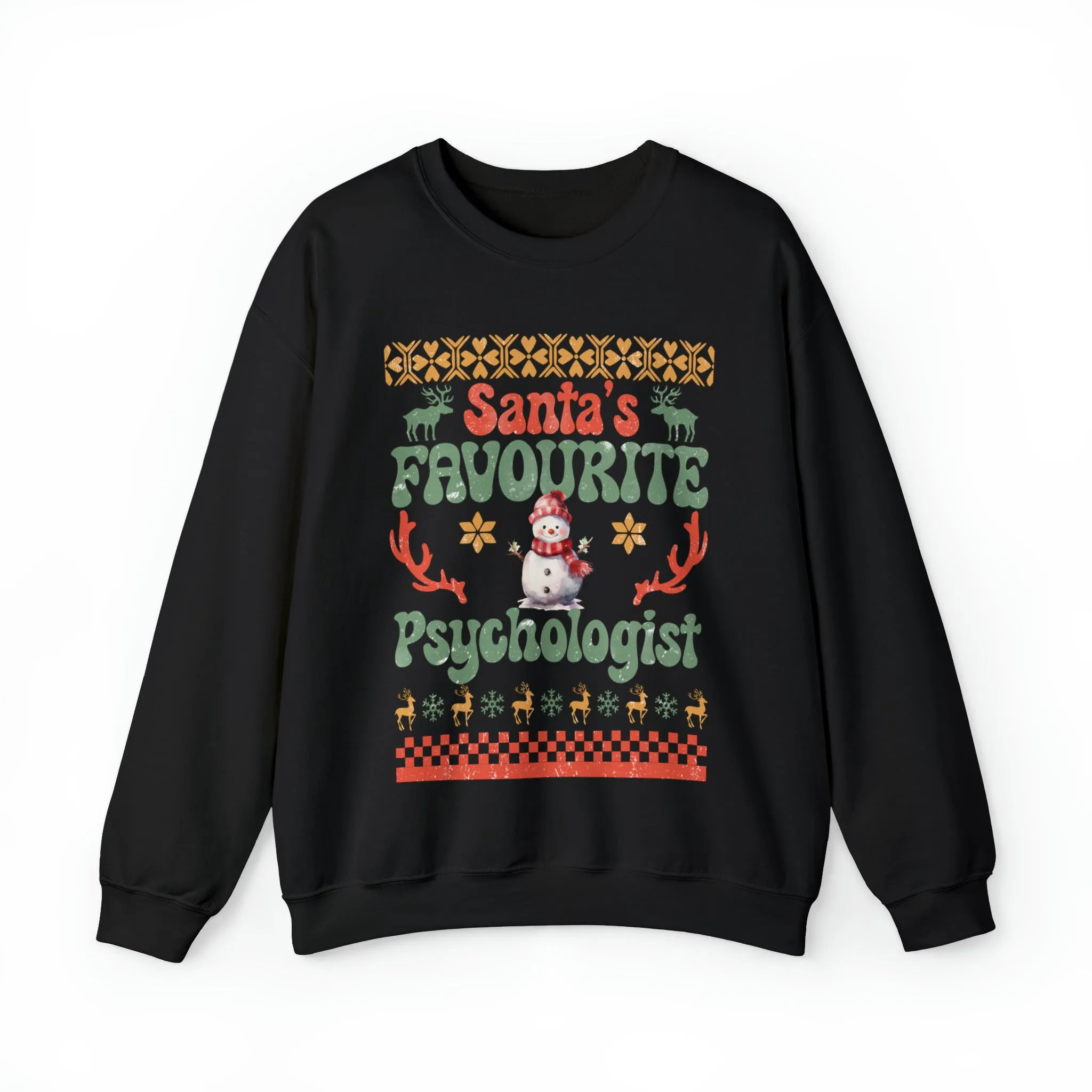 Santa's Fav Profession Psychologist Ugly Christmas Sweatshirt