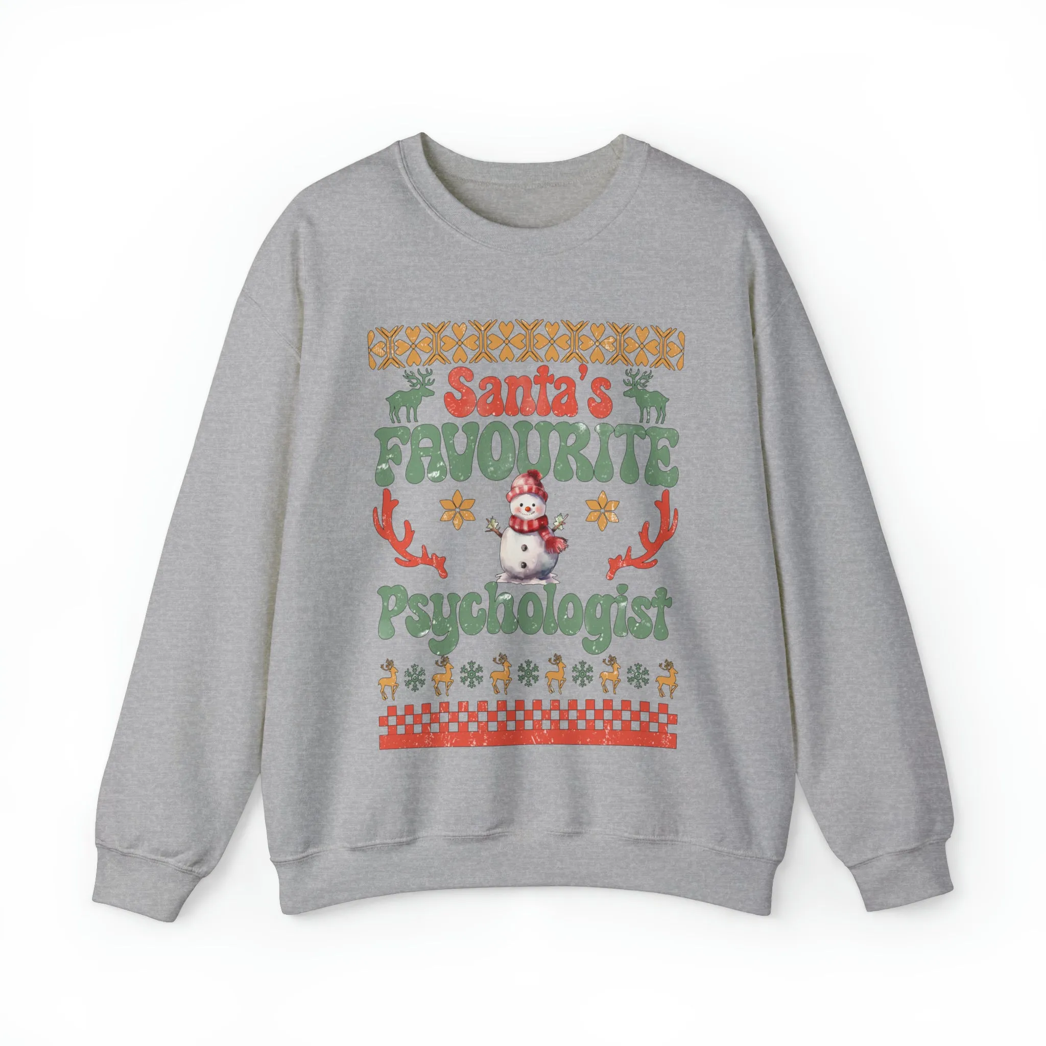 Santa's Fav Profession Psychologist Ugly Christmas Sweatshirt
