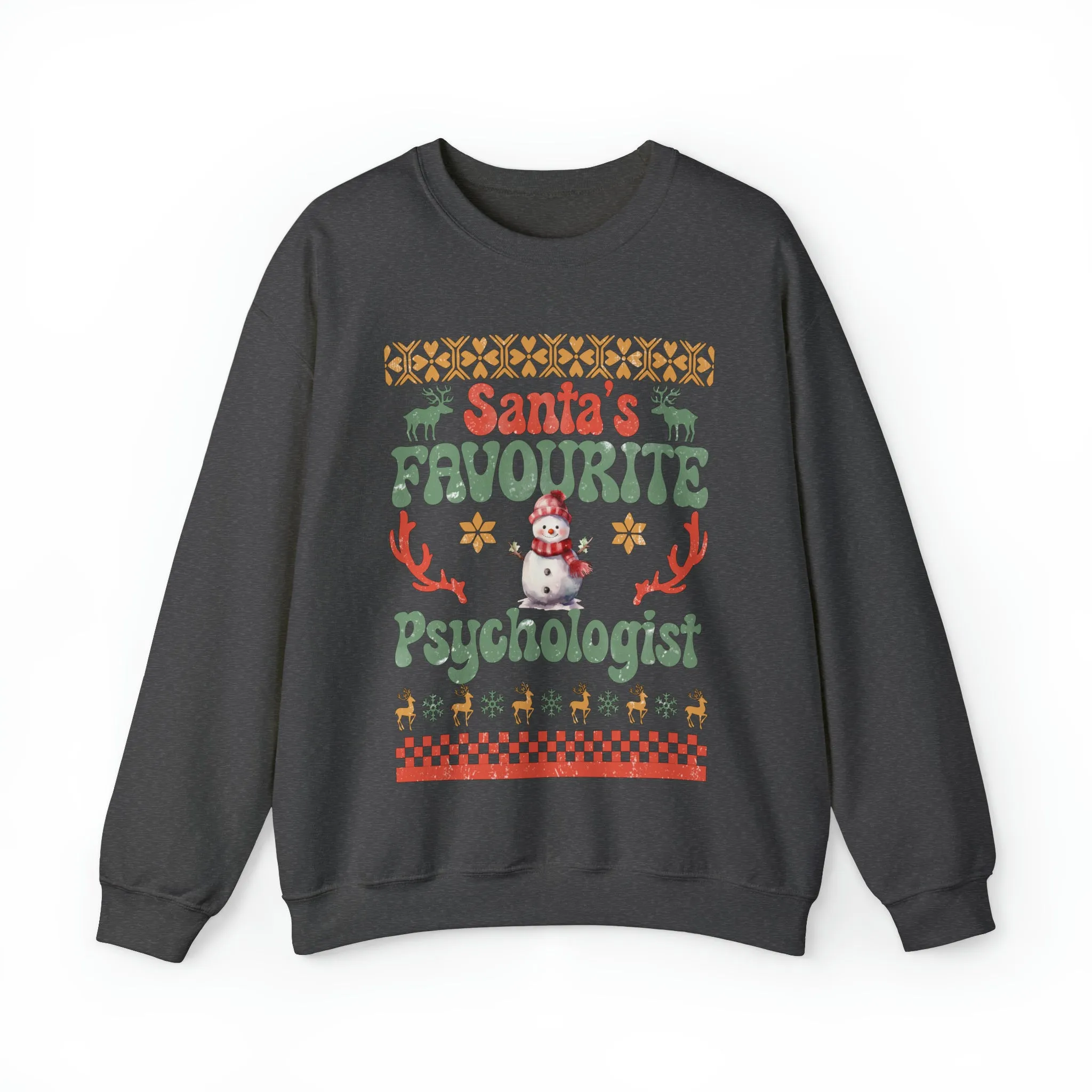 Santa's Fav Profession Psychologist Ugly Christmas Sweatshirt