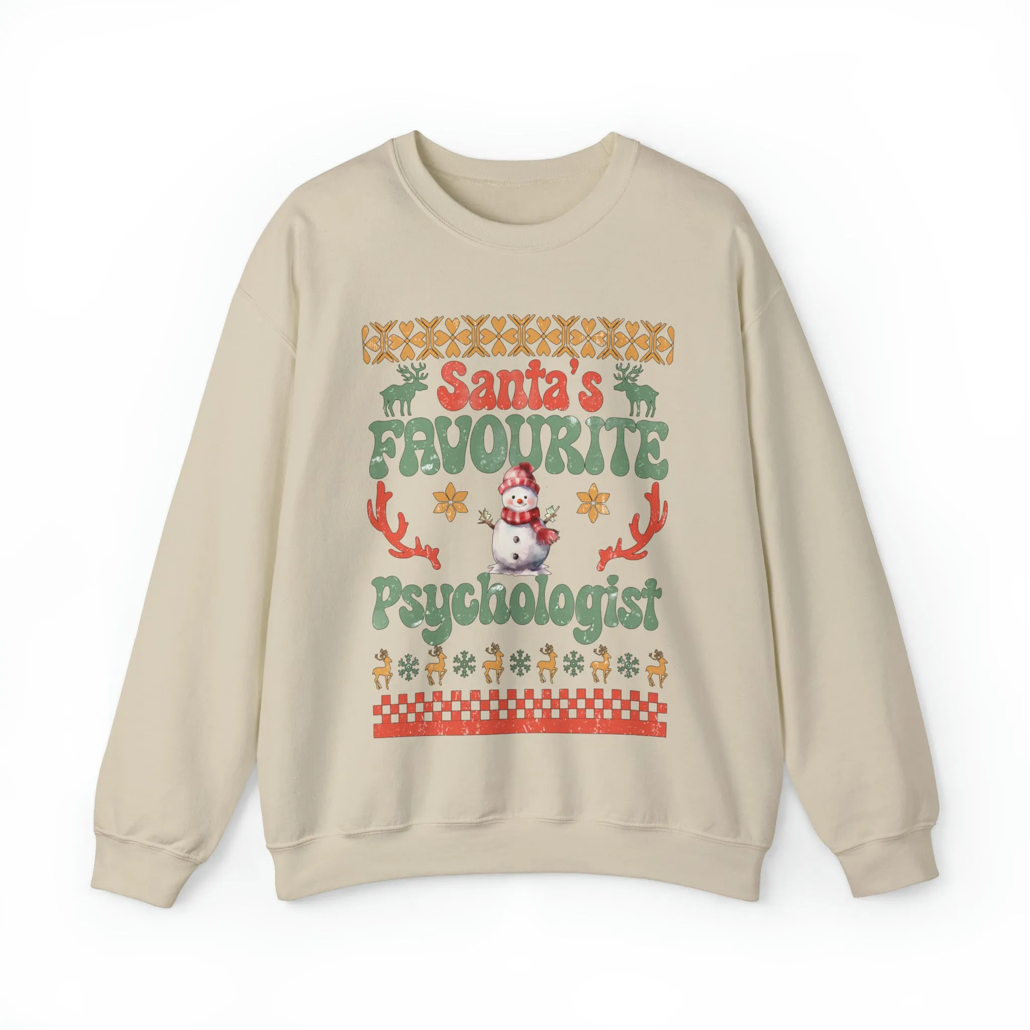 Santa's Fav Profession Psychologist Ugly Christmas Sweatshirt