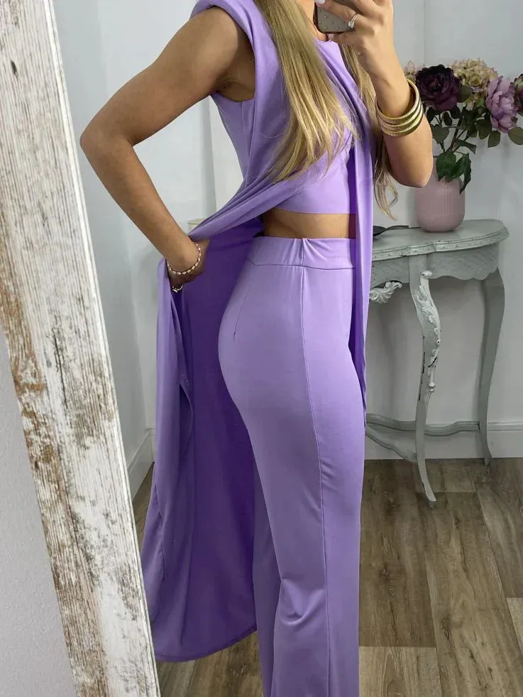 Sarah – Elegant Women's Top and Matching Trousers Twin Set