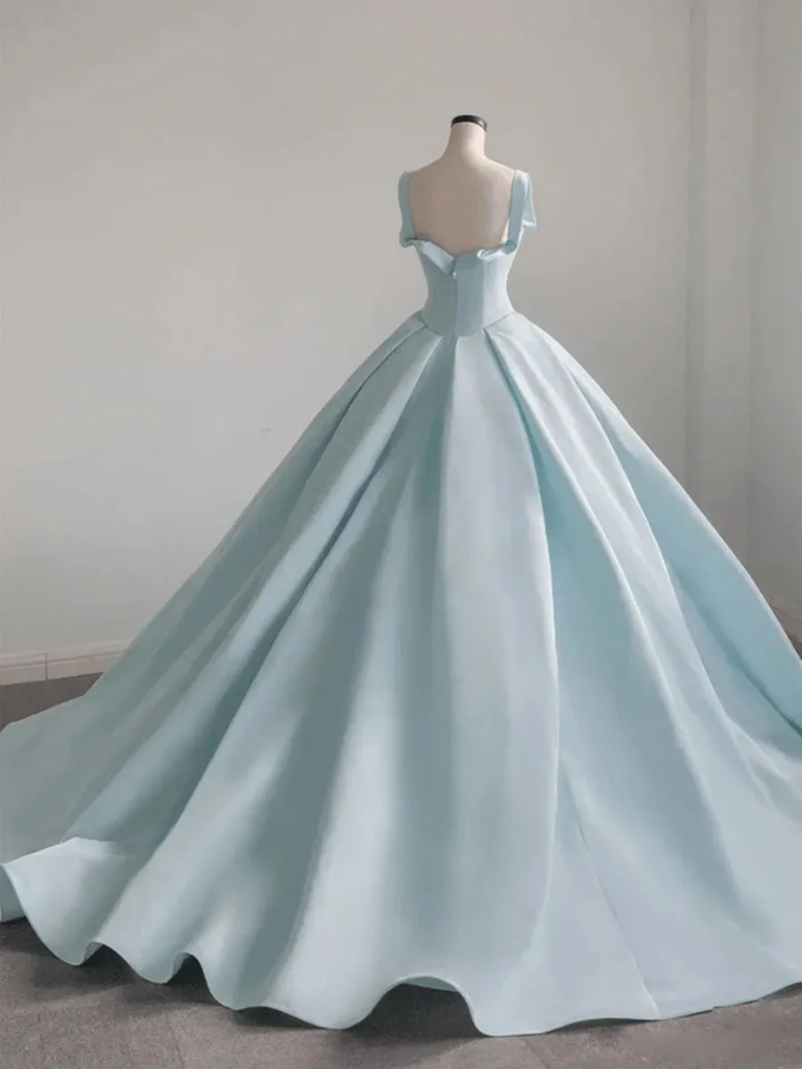 Satin Long Ball Gown Quinceanera Dresses