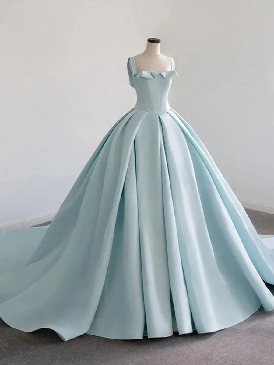 Satin Long Ball Gown Quinceanera Dresses
