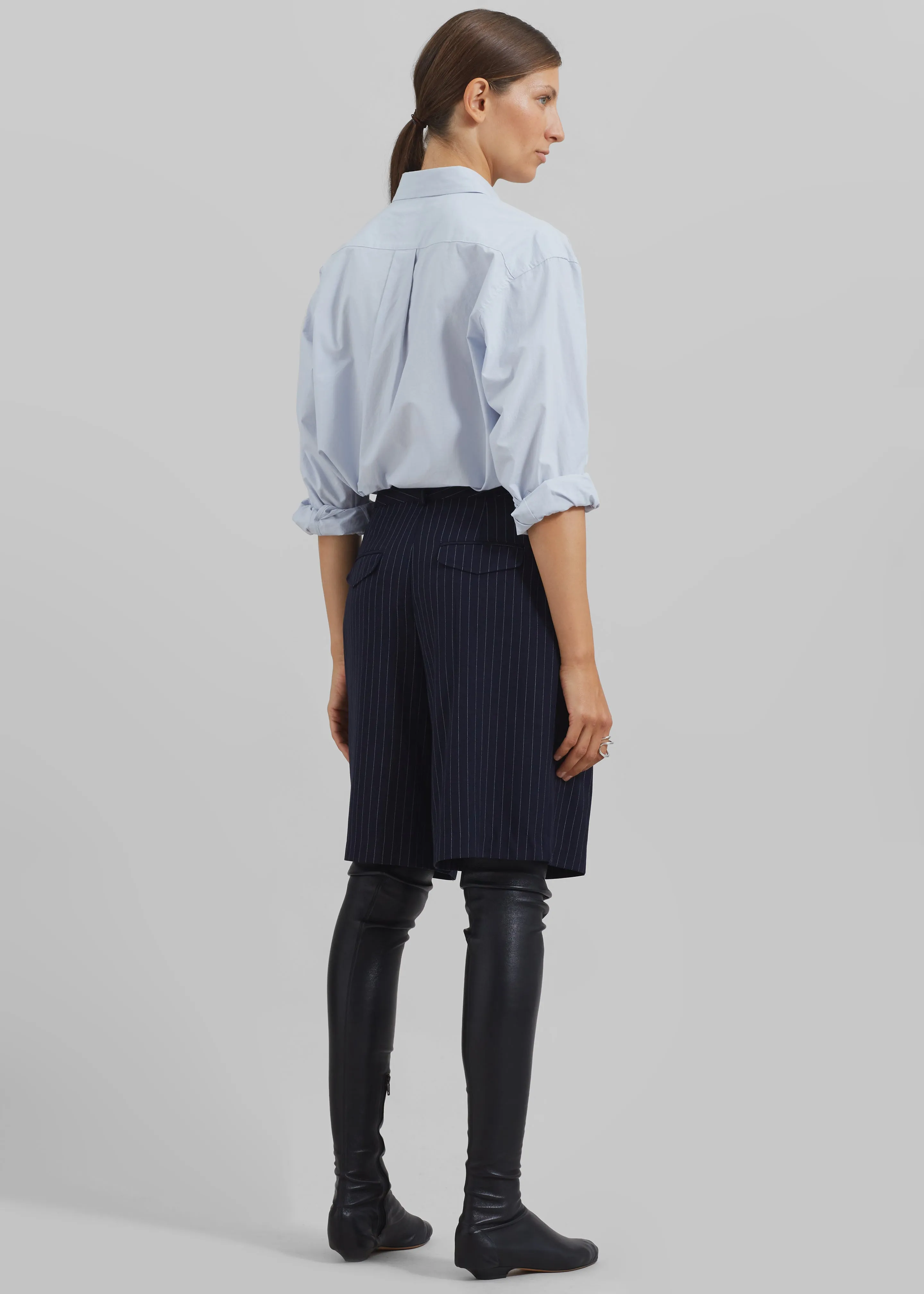 Sava Bermuda Shorts - Navy/White Stripe
