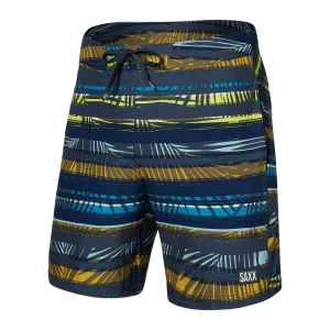 Saxx Mens Betawave 7" Swim Shorts -  Shade Stripe - Multi