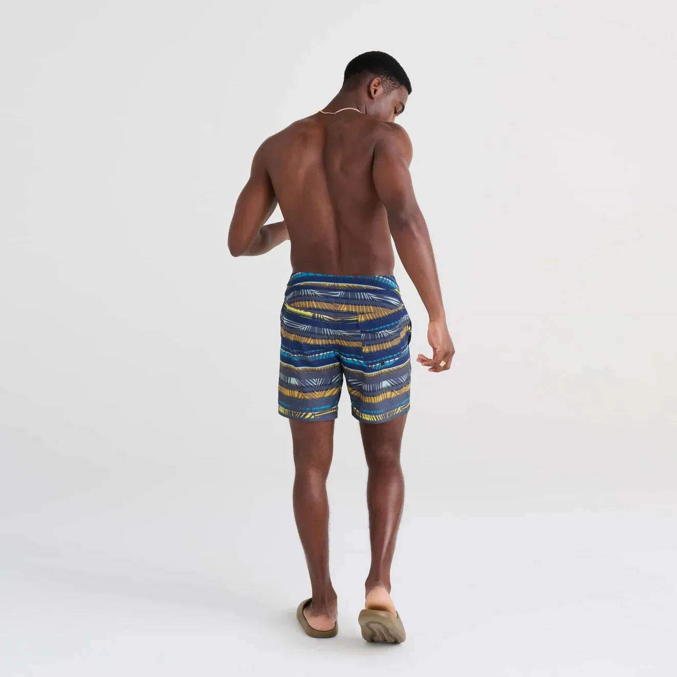 Saxx Mens Betawave 7" Swim Shorts -  Shade Stripe - Multi