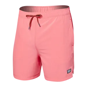 Saxx Mens Oh Buoy Stretch Volley 5" Swim Short - Flamingo