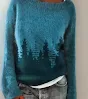 Scandinavian forest sweater - warm Norwegian women's pullover
