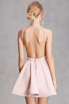 Sexy Backless Pink Cheap 2018 Homecoming Dresses Under 100, BDY0214