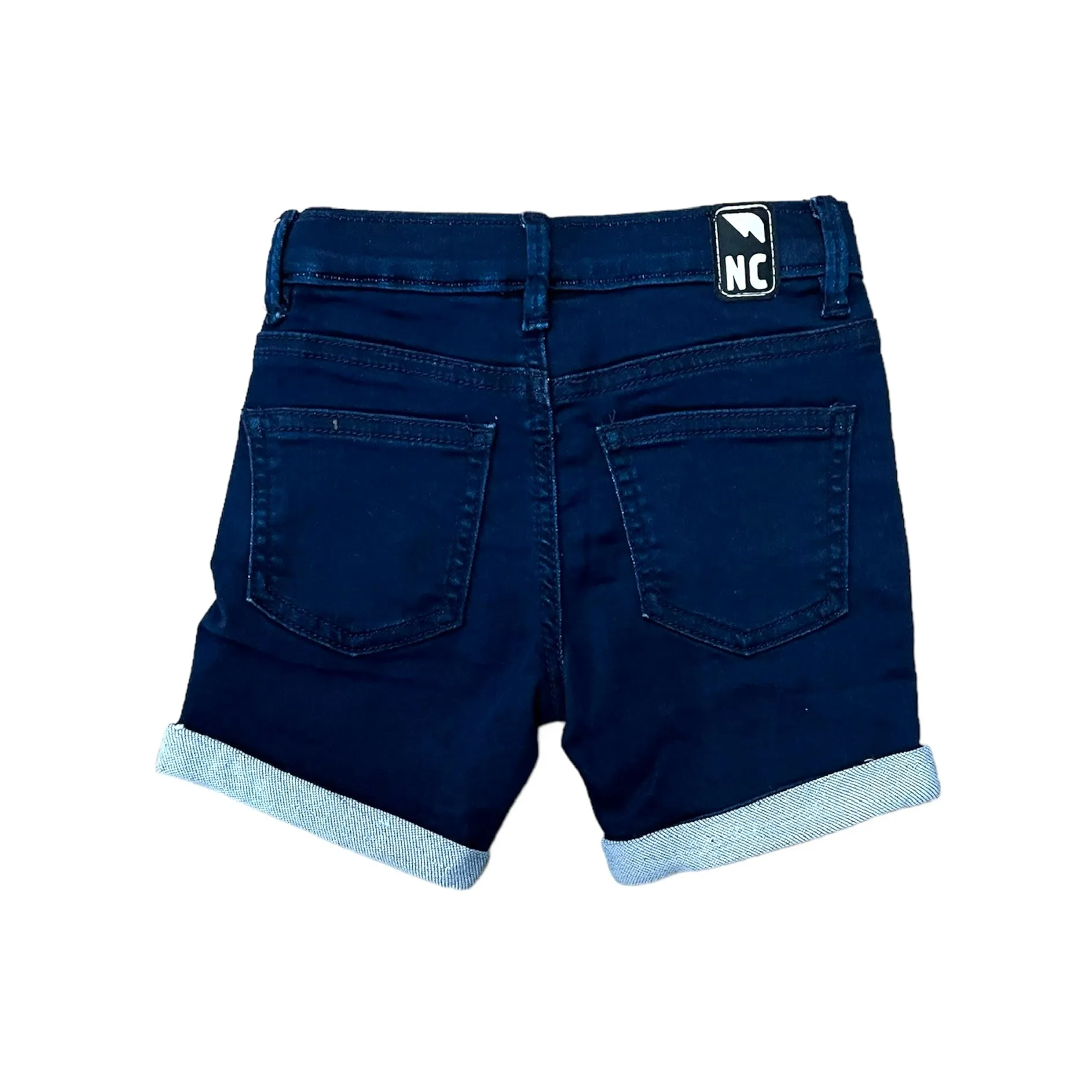 Short en jeans bleu foncé