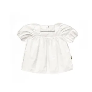 Short Puffed Sleeve Blouse - Off White