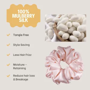 Silk Oversized Scrunchie Pink - Dropshipping