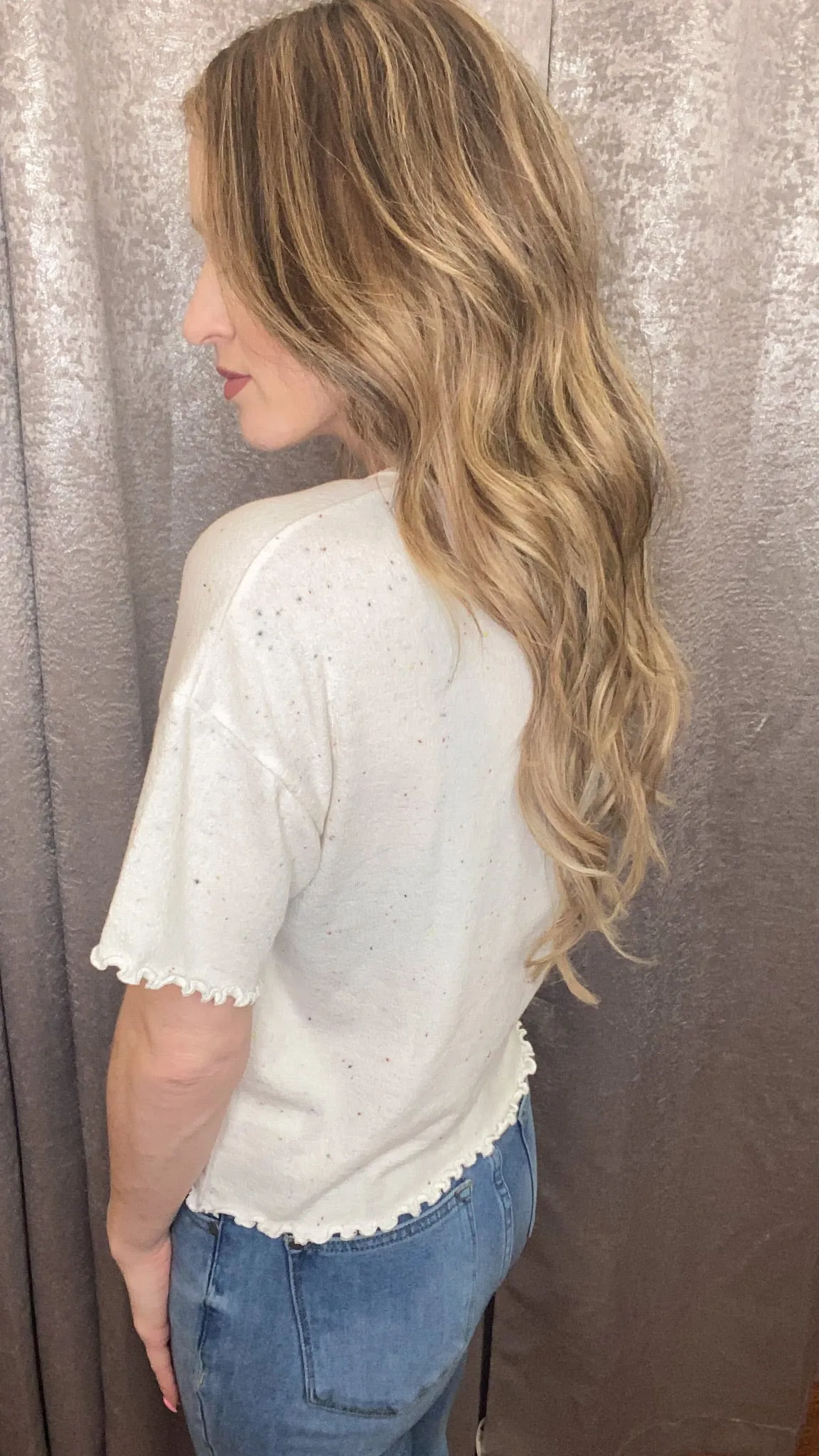 Simply Sweet Top: White Multi