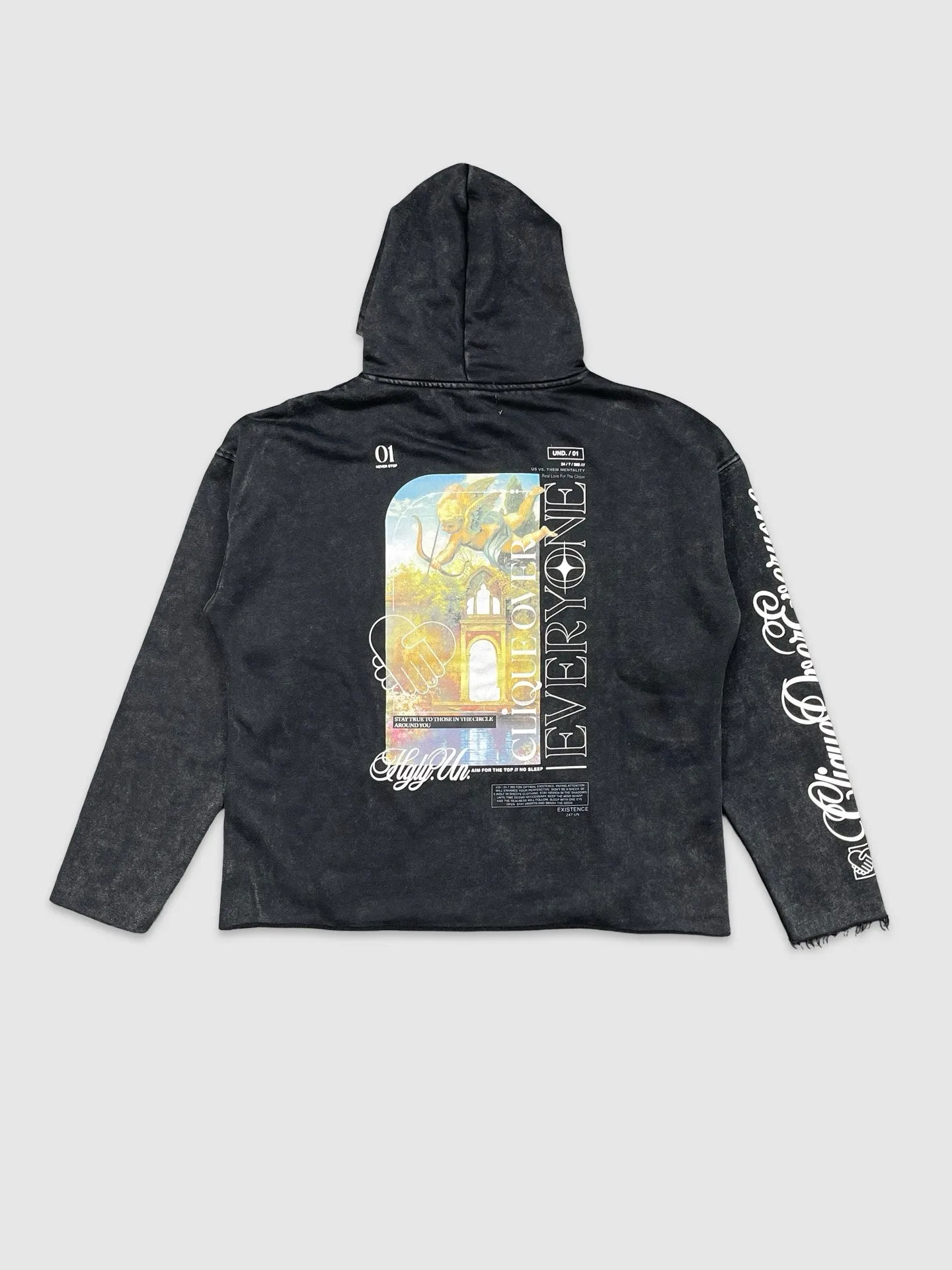 SJC-UF4670WU-Clique OVR EV1 Wash Crop Hoody