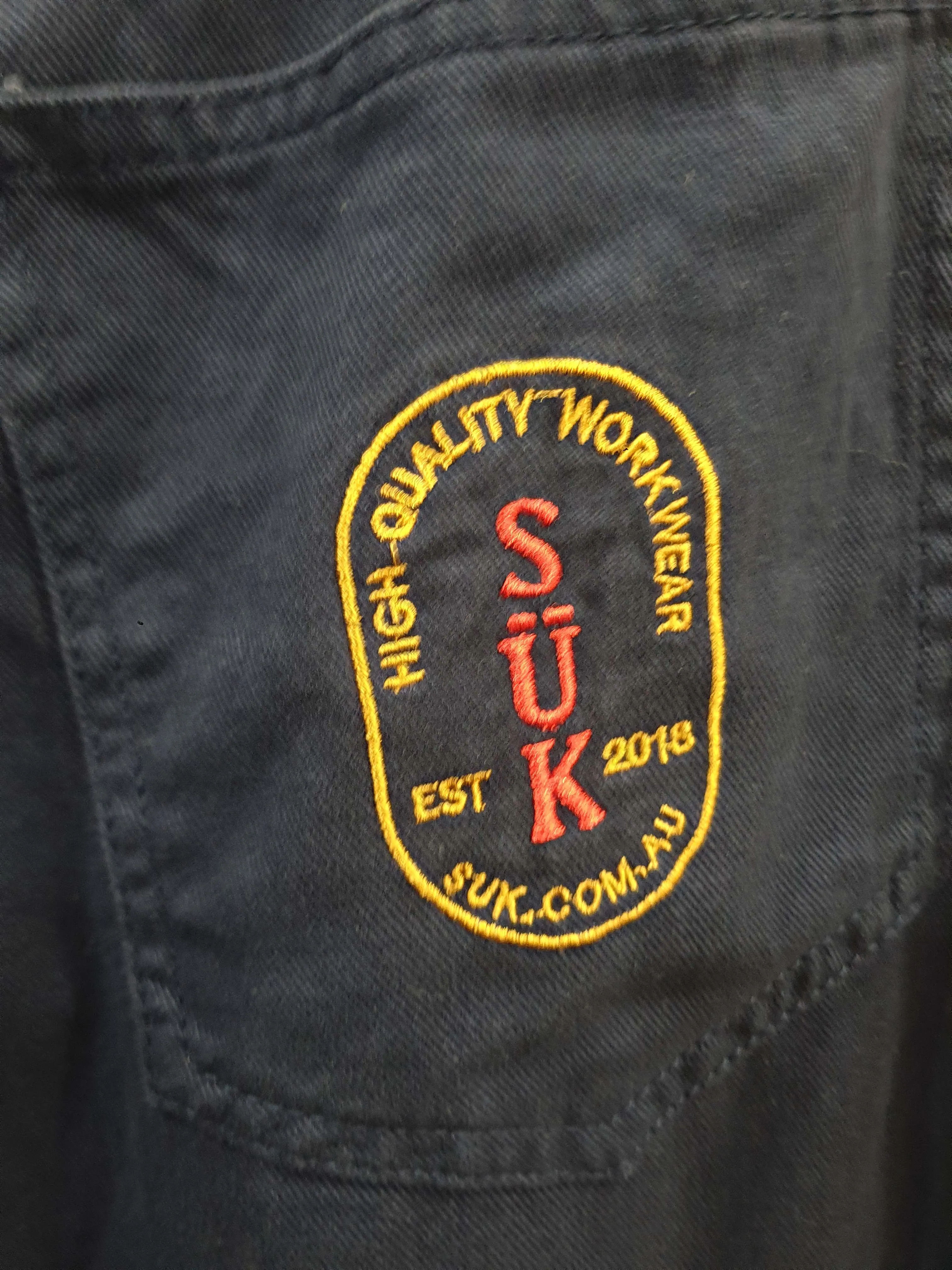 SÜK Workwear navy slim pant size 18