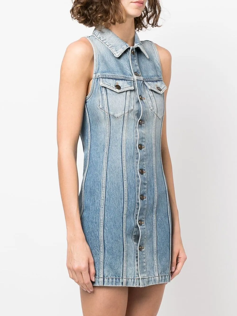 Sleeveless denim dress
