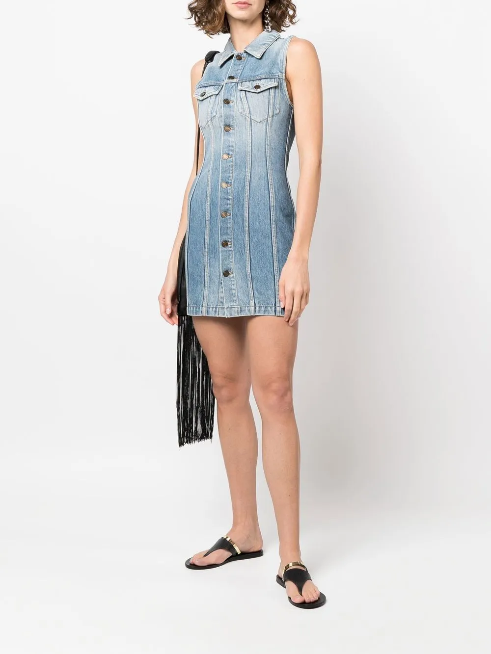 Sleeveless denim dress