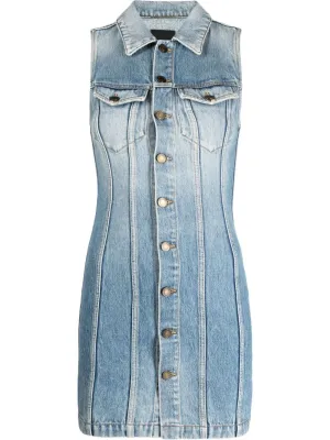 Sleeveless denim dress