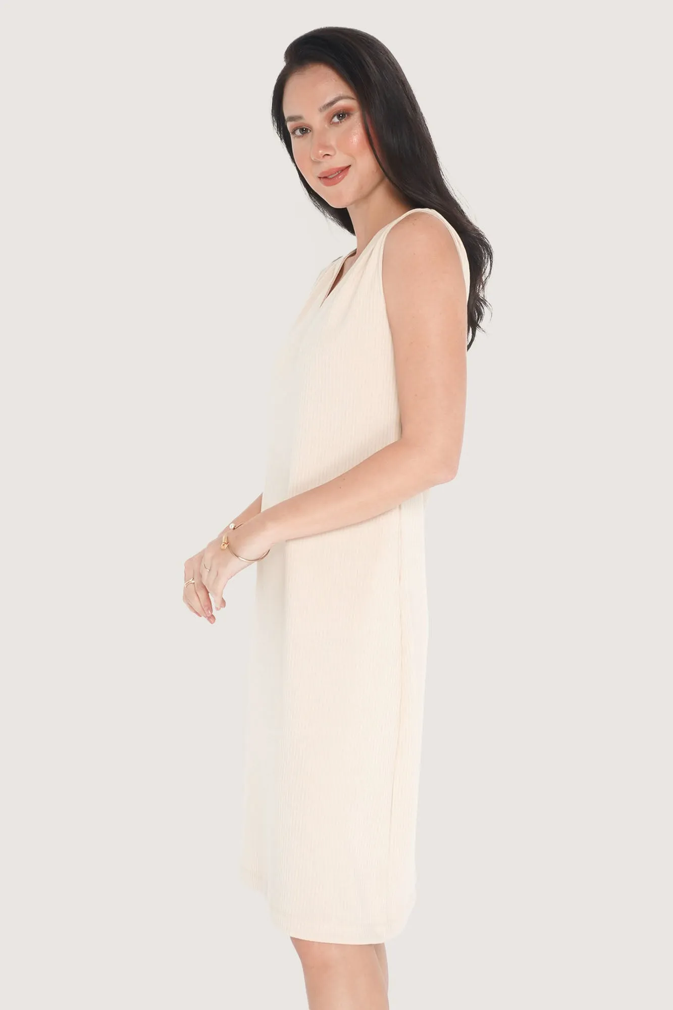Sleeveless V-Neck Shift Dress