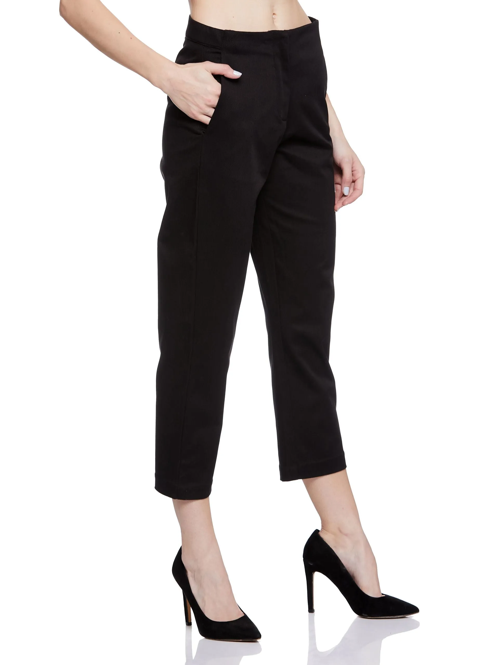 SLIM CROPPED PANT (BLACK)