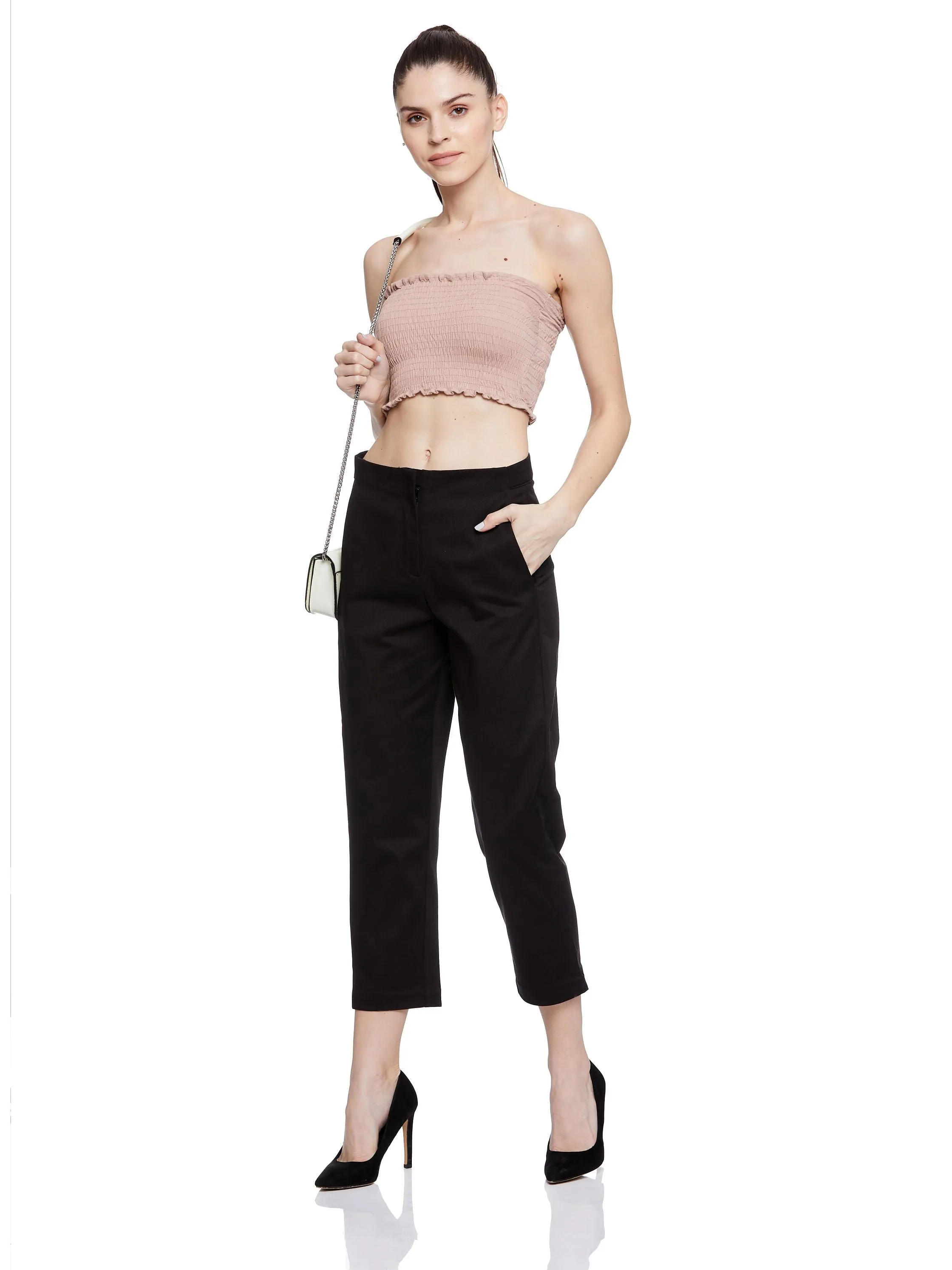 SLIM CROPPED PANT (BLACK)