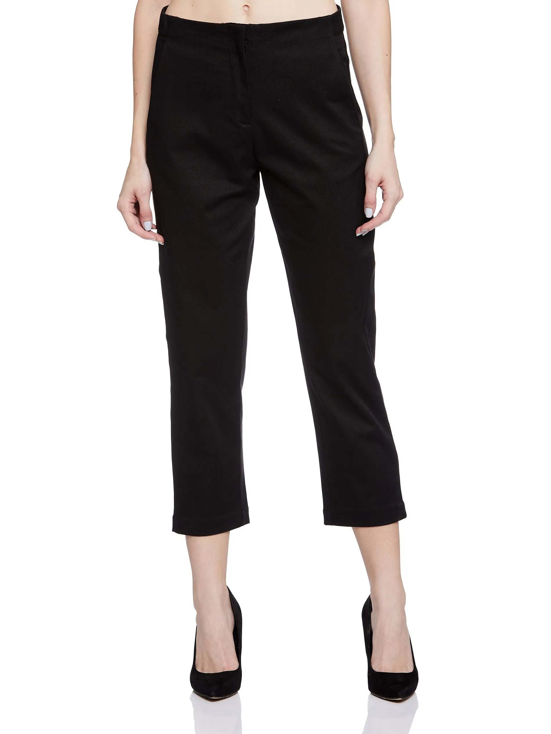 SLIM CROPPED PANT (BLACK)