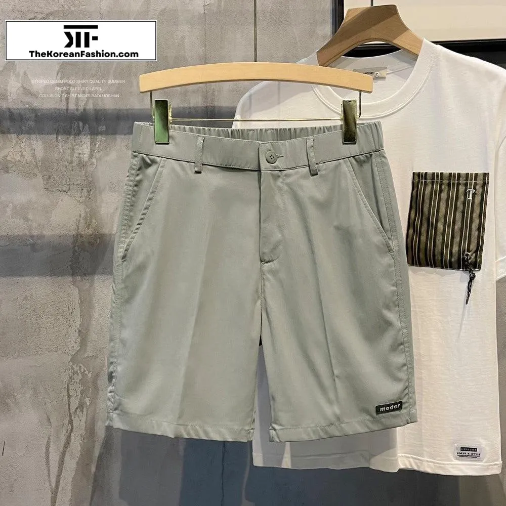 Slim Elastic Waist Shorts