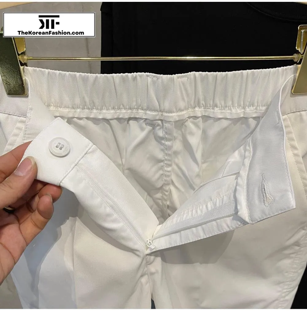 Slim Elastic Waist Shorts