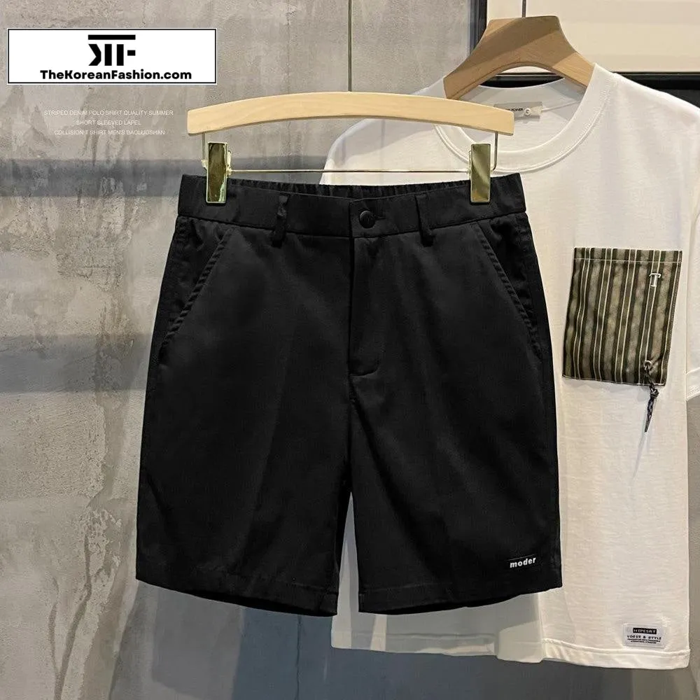 Slim Elastic Waist Shorts