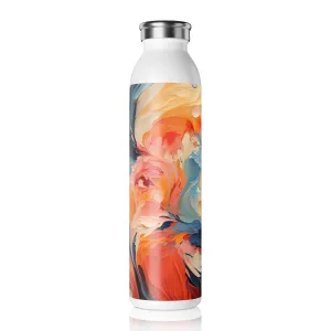 Slim Water Bottle - Bard Kinkaku-ji Watercolor