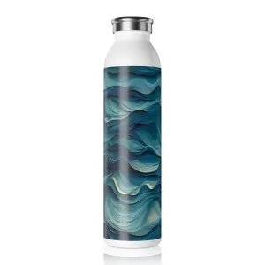 Slim Water Bottle - Jehanne Tadasana Ocean Waves