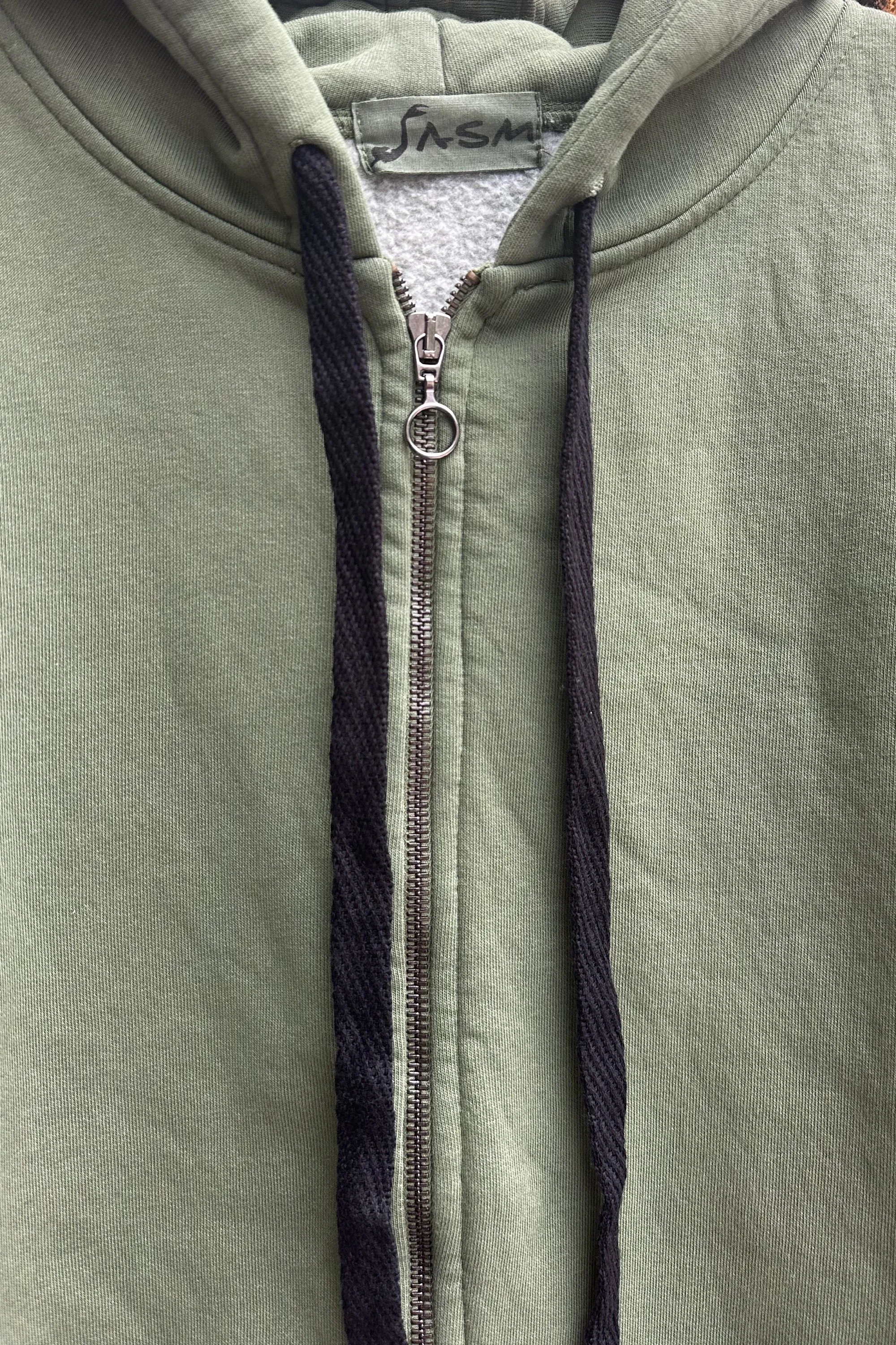 SMILE HAND PAINTED ZIP HOODIE