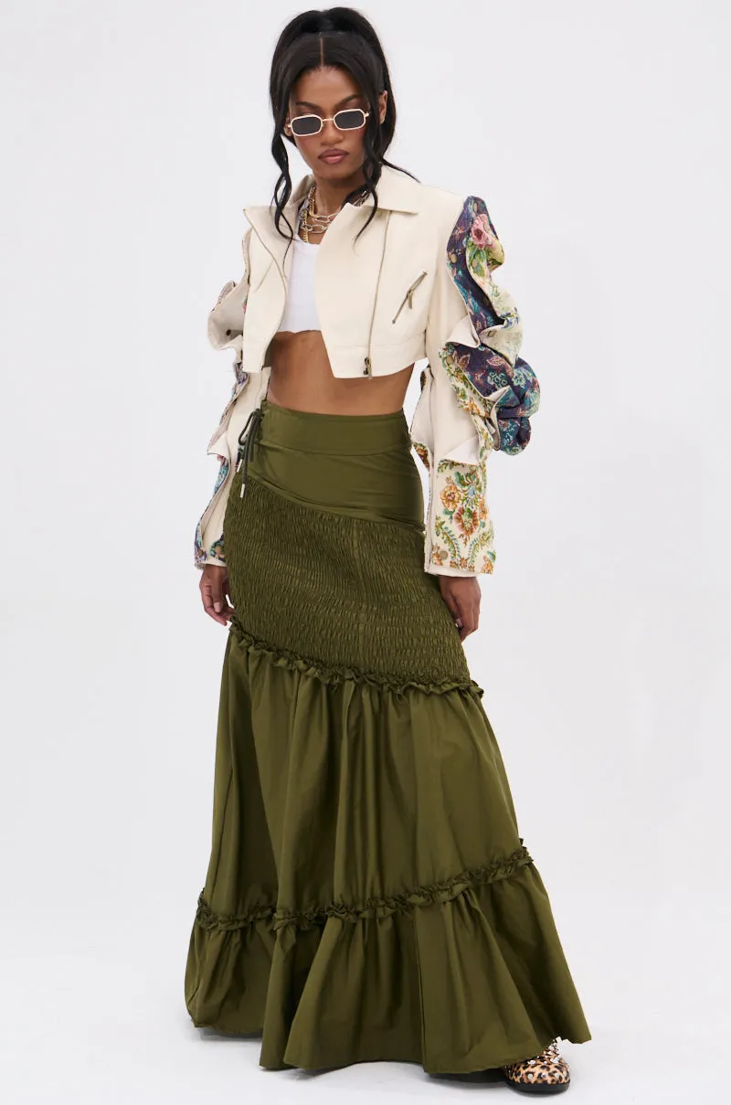 SNAP OUT OF IT ULTRA CROP MOTO IN JACQUARD