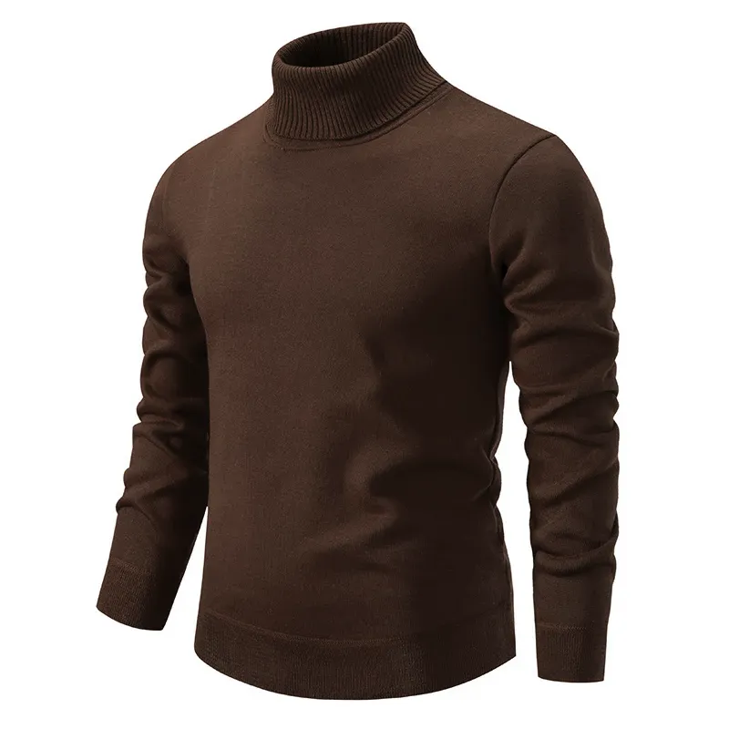 Soft, luxurious turtleneck polo shirt with roll neck