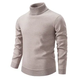 Soft, luxurious turtleneck polo shirt with roll neck