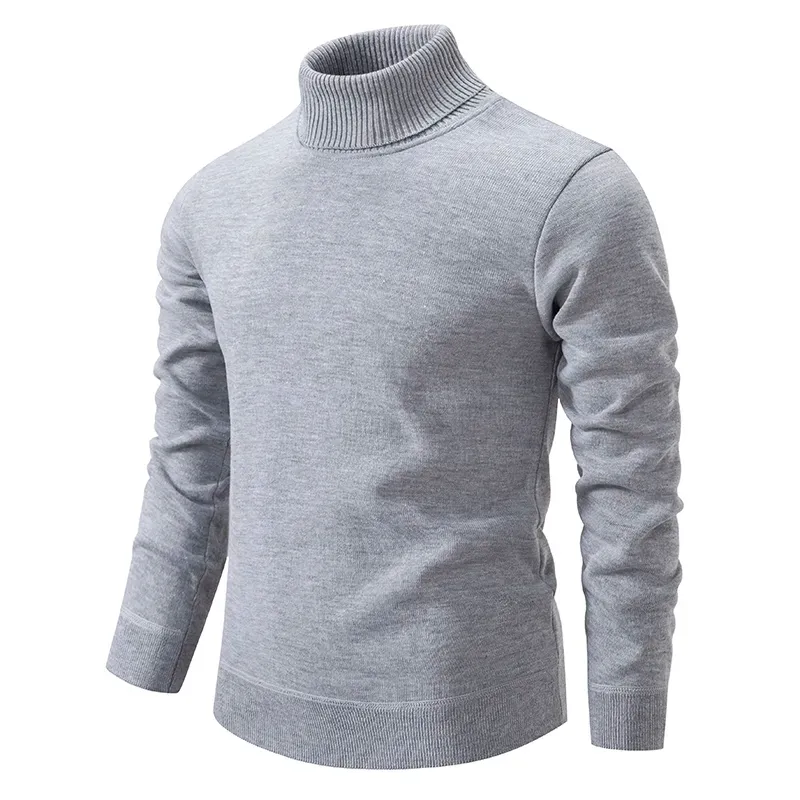 Soft, luxurious turtleneck polo shirt with roll neck