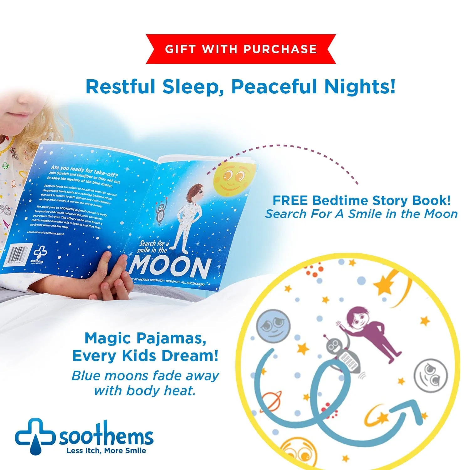 Soothems Eczema Cradle Cap for Babies | Sleep Cap May Also Be Used for Wet Wrap Therapy | Itch Relief Clothing