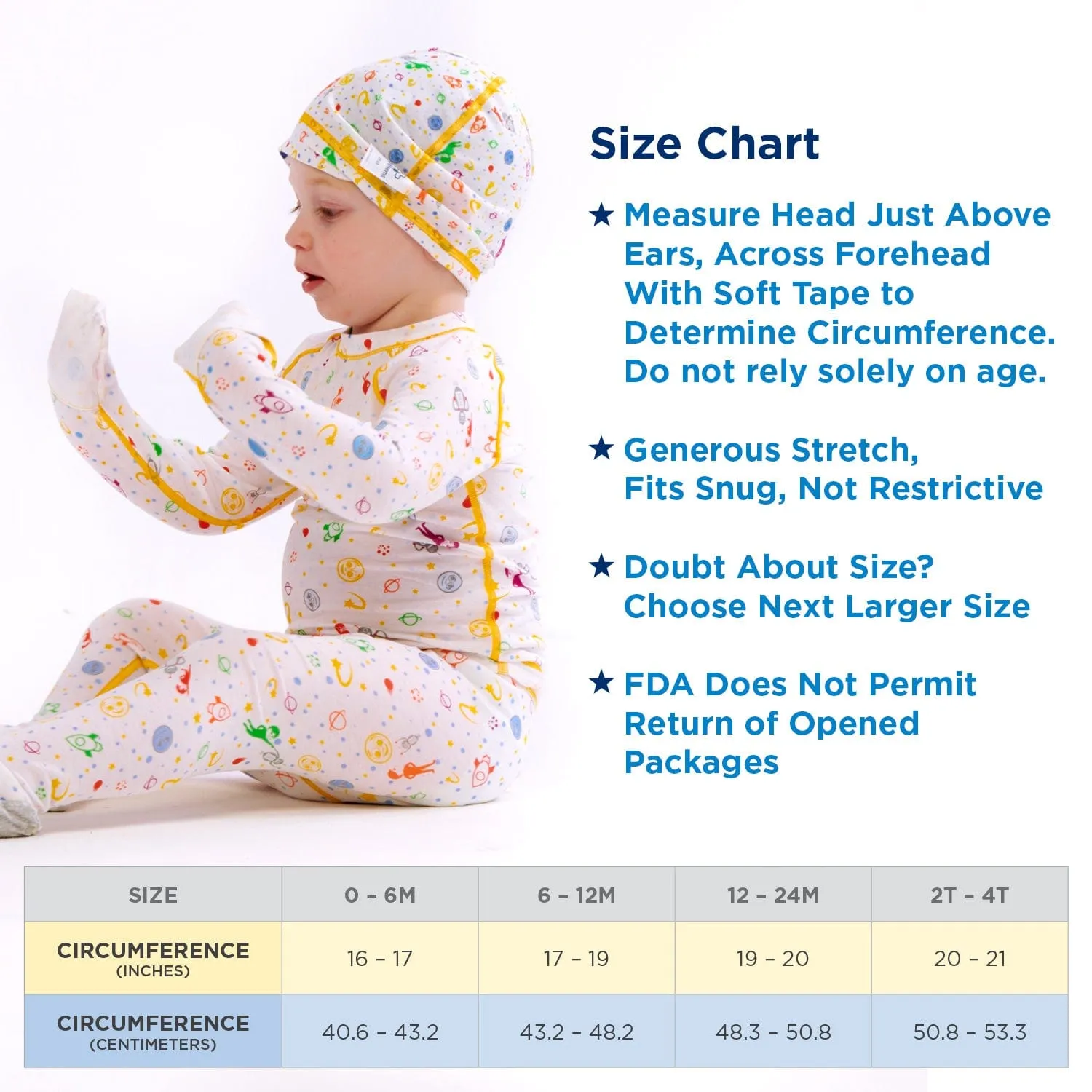 Soothems Eczema Cradle Cap for Babies | Sleep Cap May Also Be Used for Wet Wrap Therapy | Itch Relief Clothing