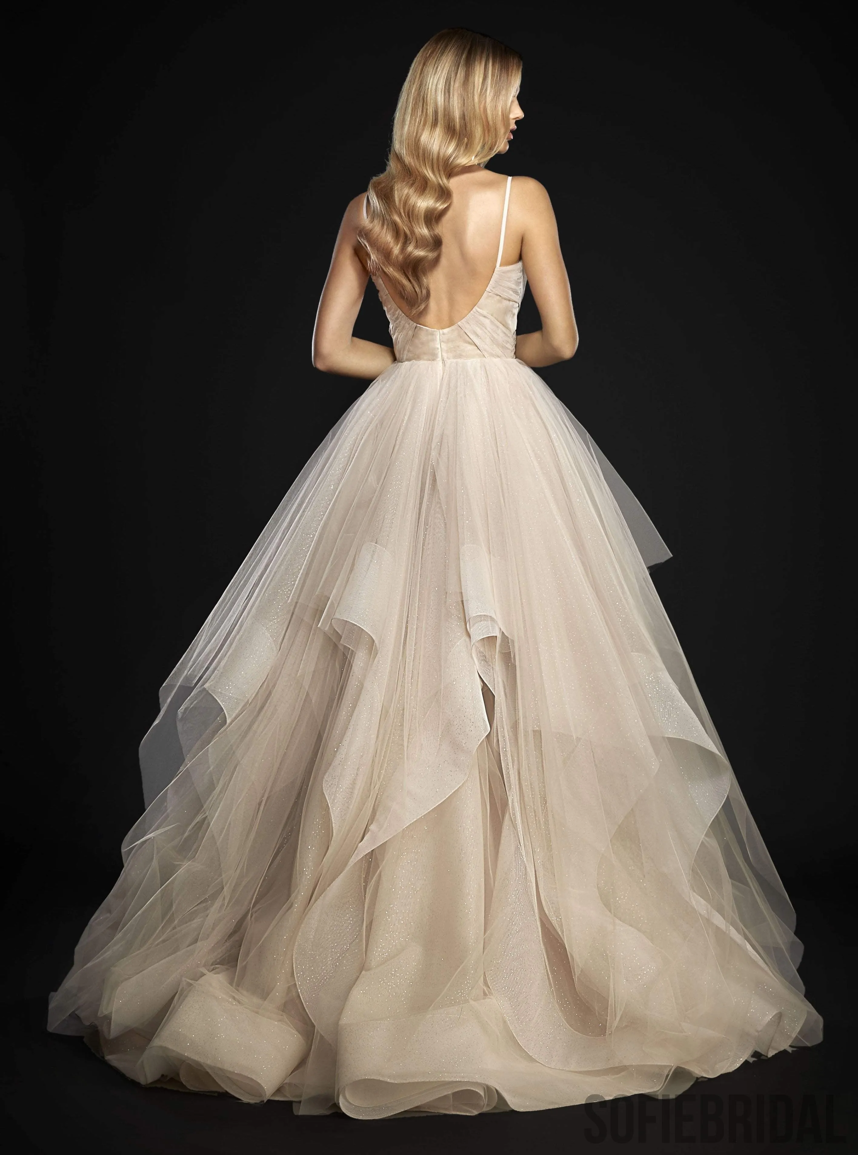 Spaghetti Chic Tulle Prom Dresses, Long Prom Dresses, Cheap Prom Dresses, PD0321
